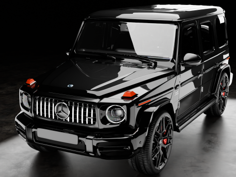 Mercedes AMG G63 with Interior 3D Model