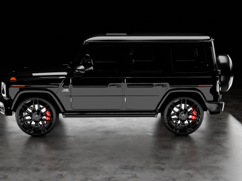 Mercedes AMG G63 with Interior 3D 模型