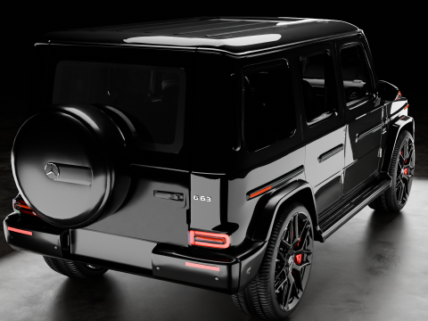 Mercedes AMG G63 with Interior 3D 模型