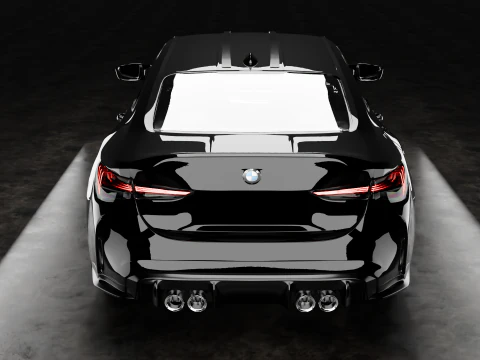 B M W CSL with Interior 3D Model