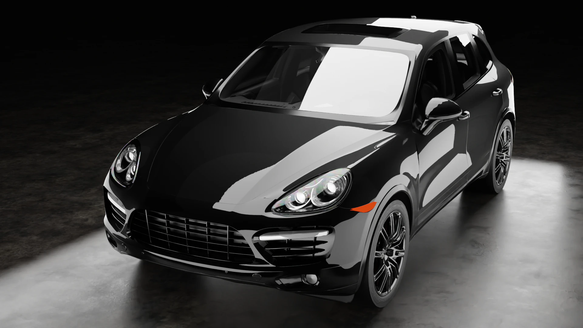 Porsche Cayenne Turbo 3D Model .c4d .max .obj .3ds .fbx .stl .blend