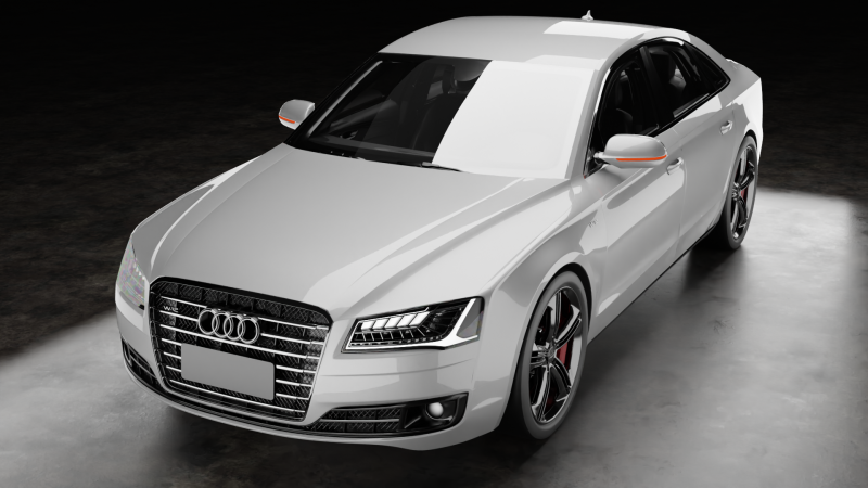 Audi A8 3D Model .c4d .max .obj .3ds .fbx .stl .blend