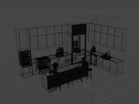 Set of kitchen utensils 3D Model
