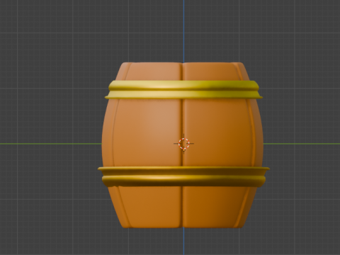 Cartoon barrel 3D 模型