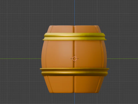 Cartoon barrel 3D Model