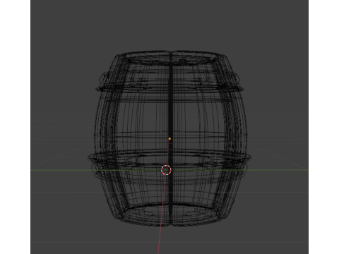 Cartoon barrel 3D 模型