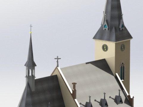 Catholic church in Podebrady CZ 3D 모델