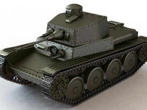 The Pzw39 Czechoslovakian light tank 3D Model