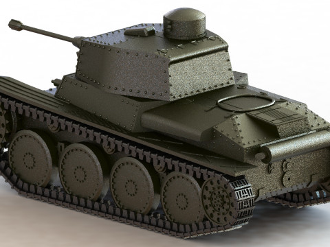 The Pzw39 Czechoslovakian light tank 3D Model