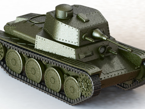 The Pzw39 Czechoslovakian light tank 3D Model