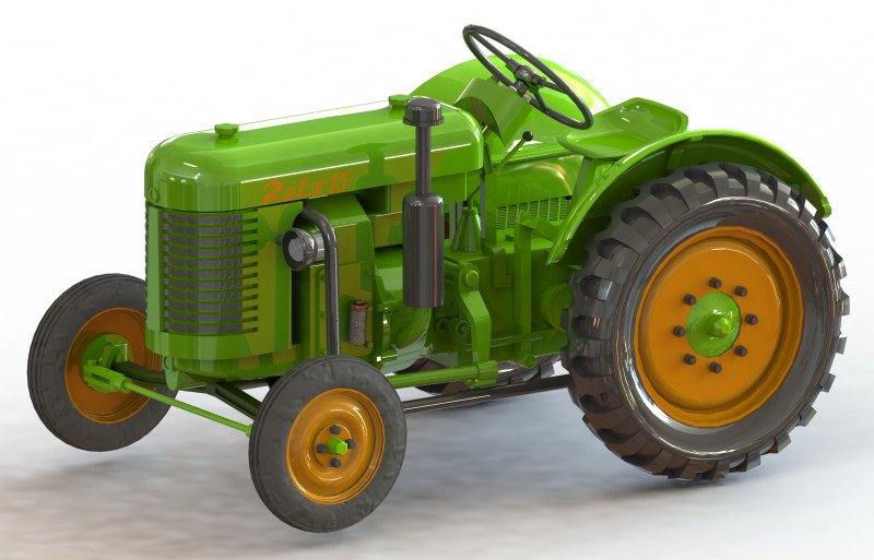 Zetor 15 tractor - 1-72 Modelo de Impressão 3D .c4d .max .obj .3ds .fbx .stl .blend