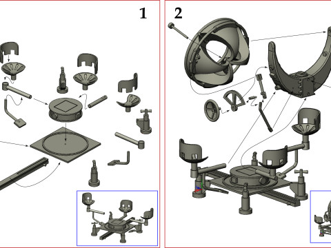 Ring funnel directional receiver - 1-72 3D Print Model