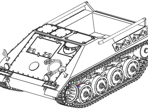 Nachschubpanzer CC 2 Cargo - 1-72 3D Print Model