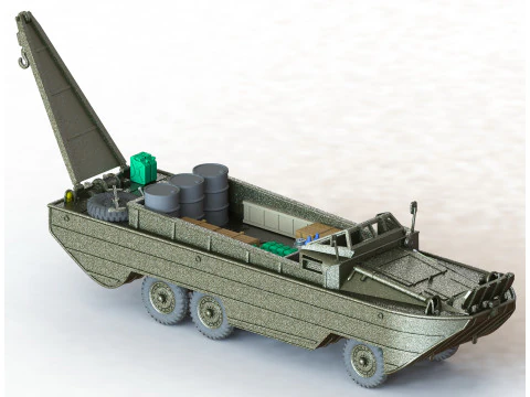Veh&iacute;culo anfibio DUKW-353 - 1-87 Modelo de impresión 3D