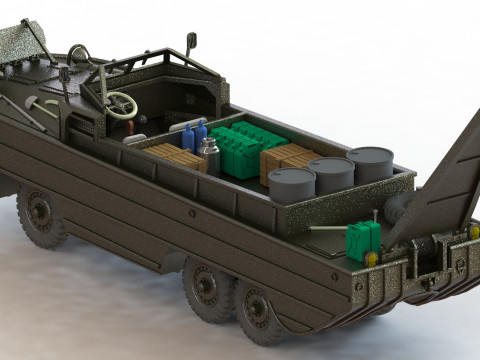 Amphibious vehicle DUKW-353 - 1-87 3D प्रिंट मॉडल