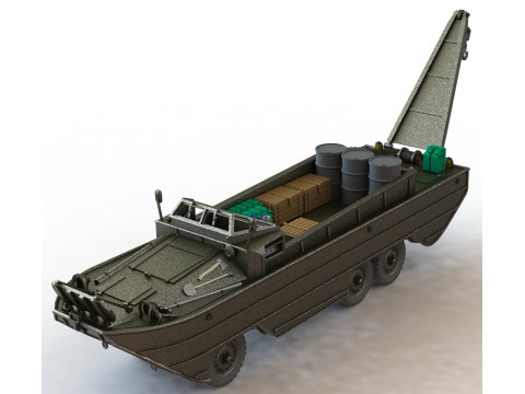 Amphibious vehicle DUKW-353 - 1-87 3D प्रिंट मॉडल