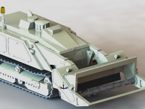 87195A M160 MV-4 Mine ClearingRobot Tiller 3D प्रिंट मॉडल
