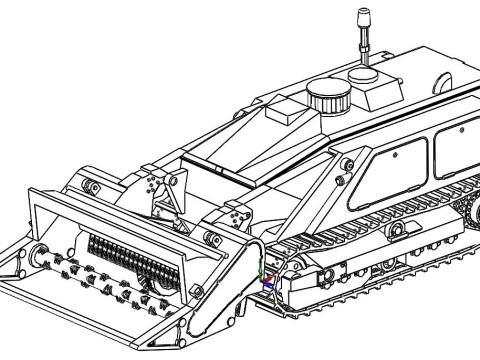 87195A M160 MV-4 Mine ClearingRobot Tiller 3D प्रिंट मॉडल