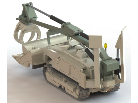 87194A M160 MV-4 Mine Clearing Robot Manipulator ARM 3D Baskı Modeli