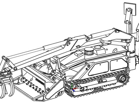 87194A M160 MV-4 Mine Clearing Robot Manipulator ARM 3D Baskı Modeli