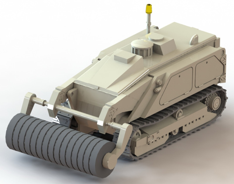 87195 M160 MV-4 Mine Clearing Robot Roller 3D प्रिंट मॉडल .c4d .max .obj .3ds .fbx .stl .blend 