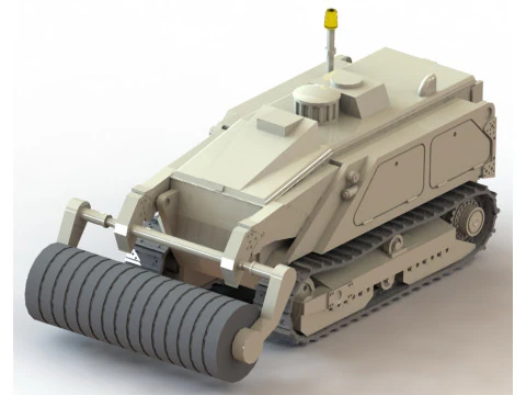 87195 Rodillo robot de limpieza de minas M160 MV-4 Modelo de impresión 3D