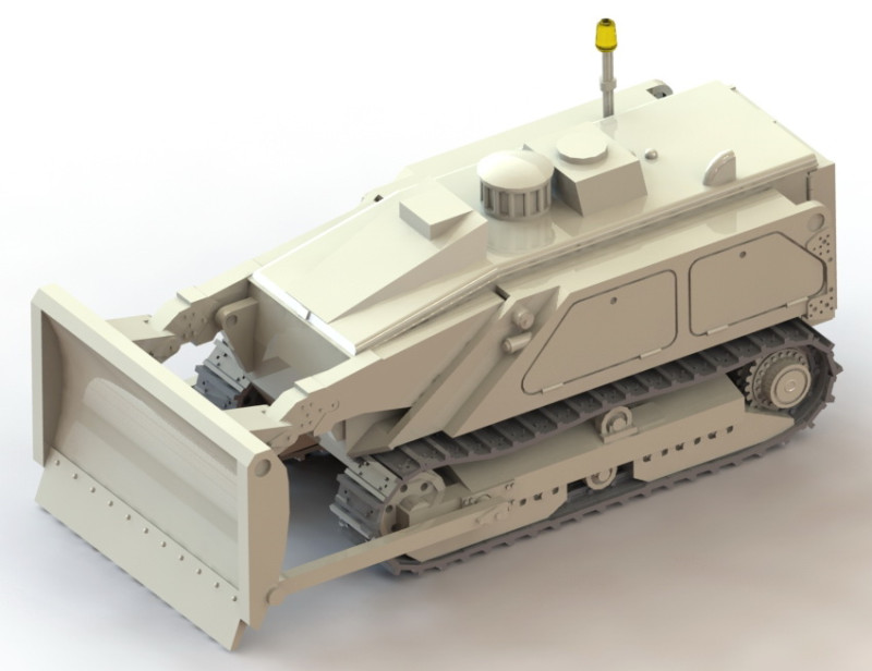 87196 M160 MV-4 Mine Clearing Robot Dozer Modello di stampa 3D .c4d .max .obj .3ds .fbx .stl .blend 