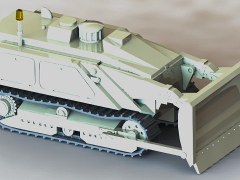 87196 M160 MV-4 Mine Clearing Robot Dozer Modello di stampa 3D