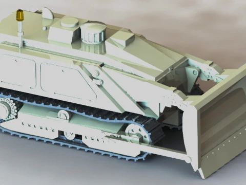 87196 M160 MV-4 Mine Clearing Robot Dozer 3D Print Model