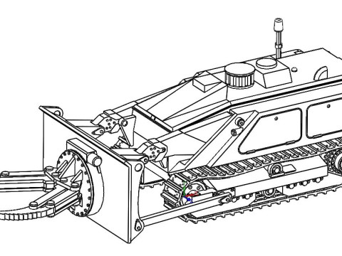 87196A M160 MV-4 Mine Clearing Robot Gripper Modello di stampa 3D