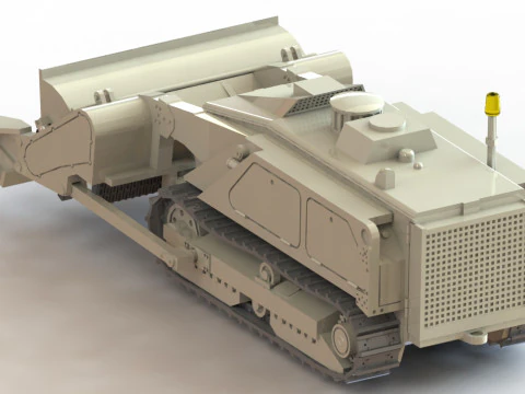 87195A M160 MV-4 Mine ClearingRobot Tiller 3D Print Model