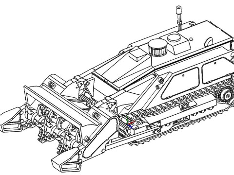 87195A M160 MV-4 Mine ClearingRobot Tiller 3D 프린트 모델