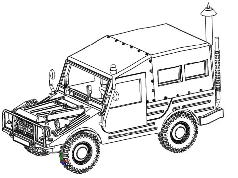 DKW Munga F91-8 1000 Verdeck Geschl 3D Print Model