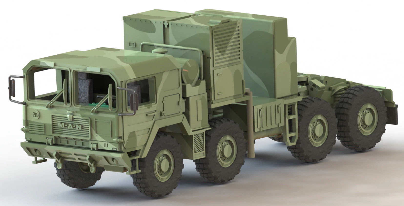MAN KATII M1001 TRACTOR PERSCHING 3D Print Model .c4d .max .obj .3ds .fbx .stl .blend 