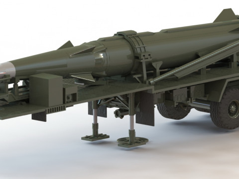 PERSHING II ON LAUNCH TRAILERS 3D Print Model