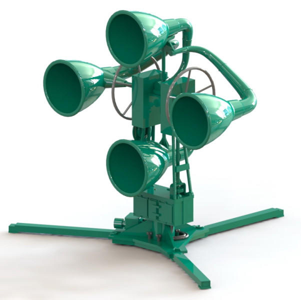 Acoustic locator ALT-48 3D Print Model .c4d .max .obj .3ds .fbx .stl .blend 