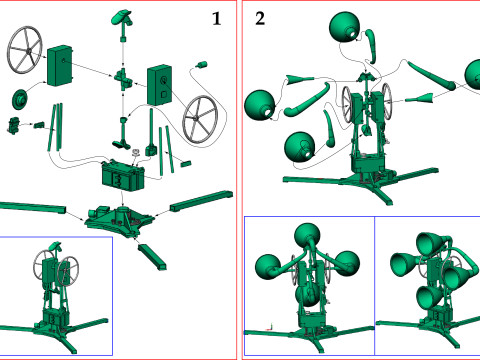 Acoustic locator ALT-48 3D Print Model