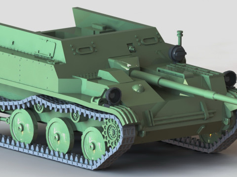 ASU-57 tank 3Dプリントモデル
