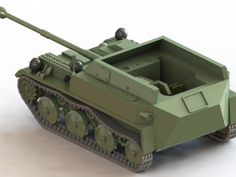 ASU-57 tank 3Dプリントモデル