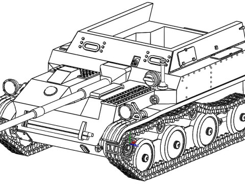 ASU-57 tank 3Dプリントモデル
