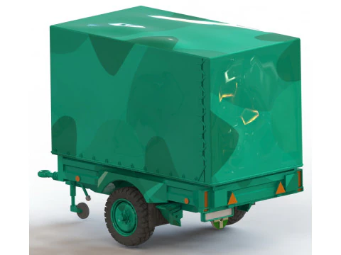 GERH 1t trailer with tarpaulin awning 3D Print Model