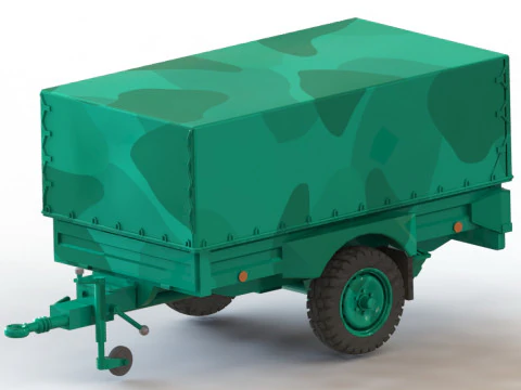 Remolque GERH 1t con lona baja Modelo de impresión 3D