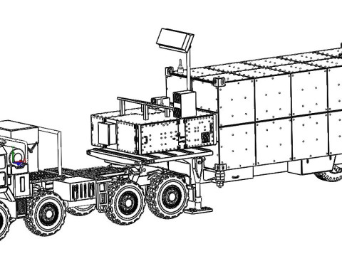MAN KATII M1001 LAUNCH-CONTROL-CENTER BGM-1096 3D-Druckmodell