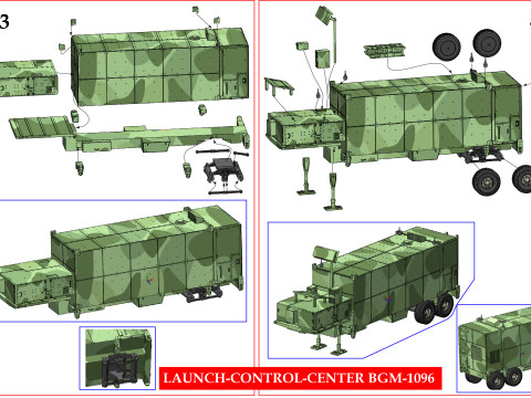 MAN KATII M1001 LAUNCH-CONTROL-CENTER BGM-1096 3D-Druckmodell