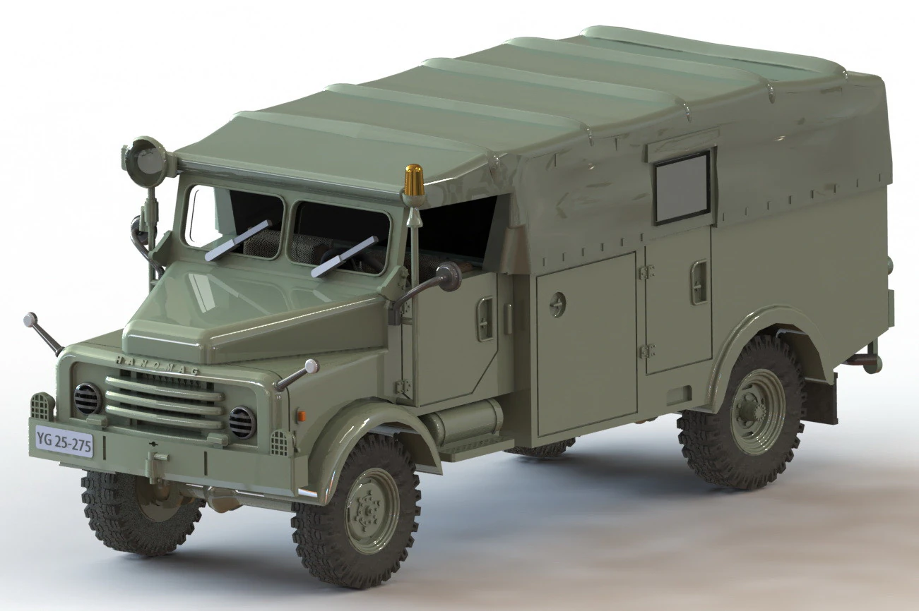 Hanomag AL 28 Gruppenwagen 3D Print Model .c4d .max .obj .3ds .fbx .stl .blend 