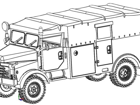 Hanomag AL 28 Gruppenwagen 3D Baskı Modeli