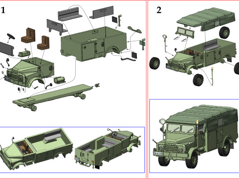 Hanomag AL 28 Gruppenwagen 3D Baskı Modeli