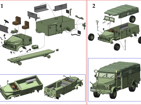 Hanomag AL 28 Gruppenwagen 3D Print Model