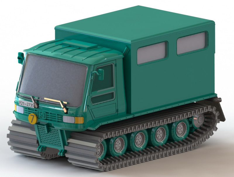 Pistenbully 400 WTD-61 3D Print Model .c4d .max .obj .3ds .fbx .stl .blend 