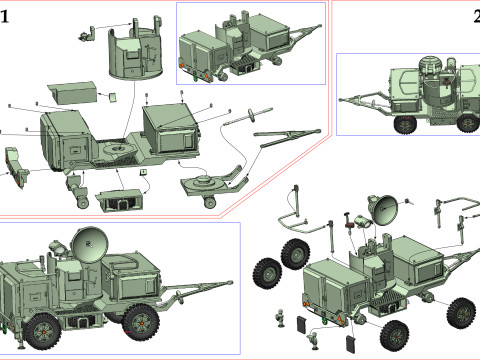 Super Fledermaus Radar 3D-Druckmodell